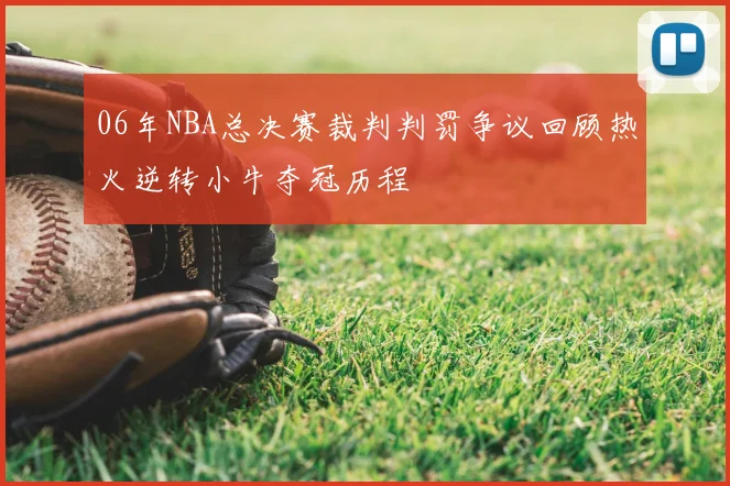 06年NBA总决赛裁判判罚争议回顾热火逆转小牛夺冠历程